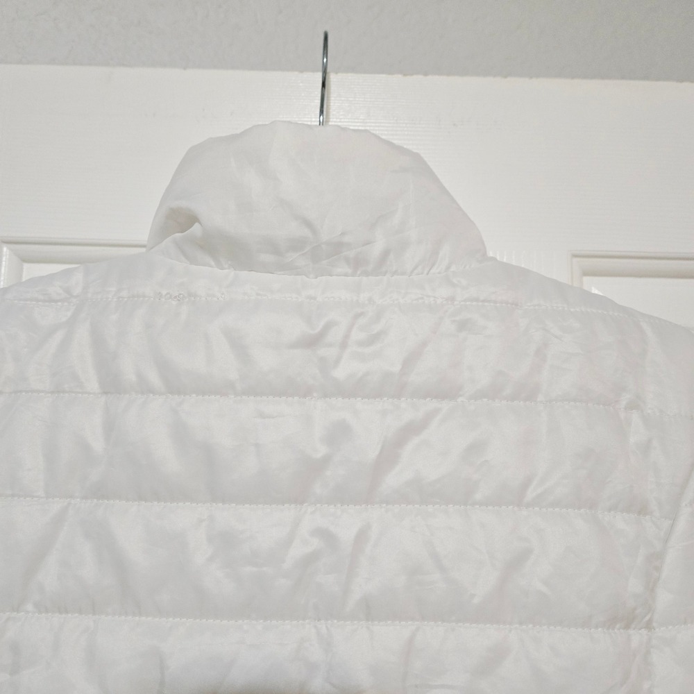 Rue 21 Womens White Quilted Puffer Vest Full Zip Stand Collar XL - Picture 6 of 6